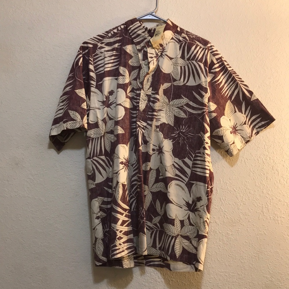 Tori Richard Burgandy Aloha Shirt